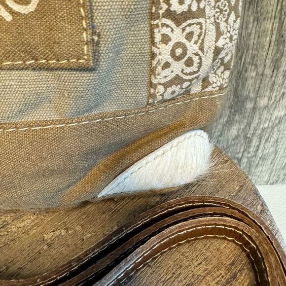 Canvas Leather Seed Purse Crossbody Seed Bag FAST SHIP NeW - Picture 5 of 7